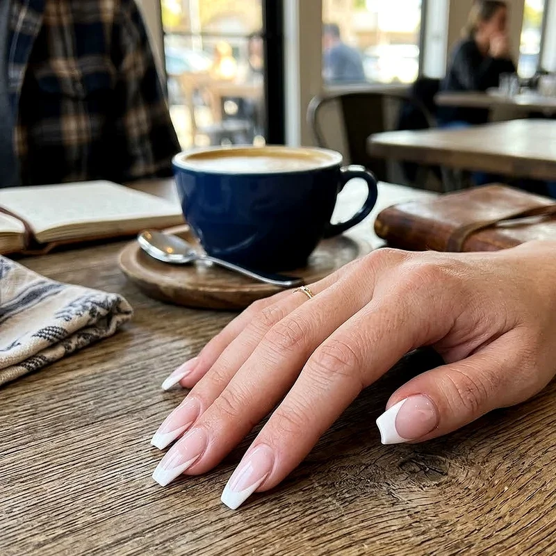 White Coffin Nail Ideas