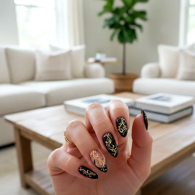 Black French Tip Nail Ideas