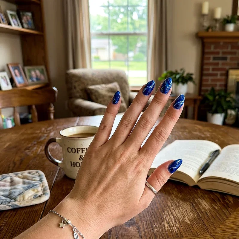 Cobalt Blue Nail Ideas