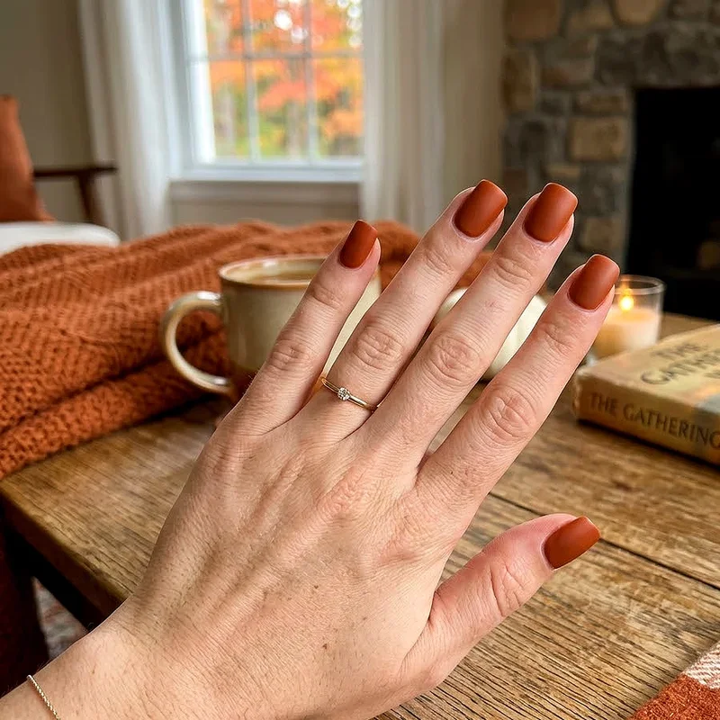 Short Square Fall Nail Ideas