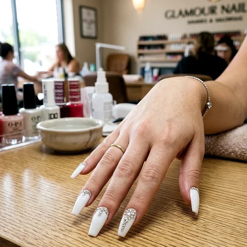 White Coffin Nail Ideas