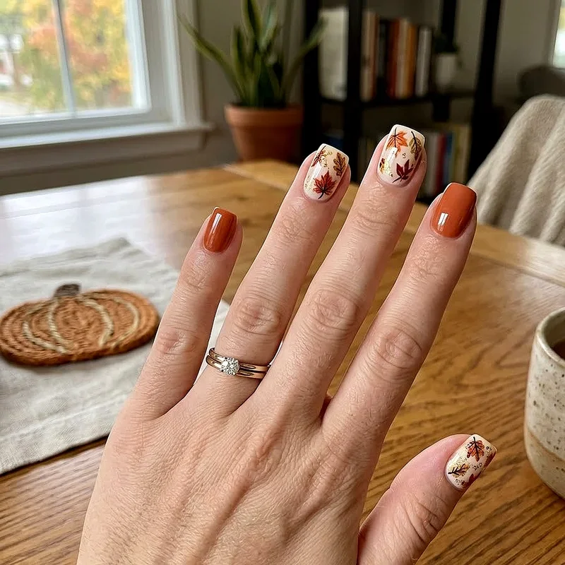 Short Square Fall Nail Ideas