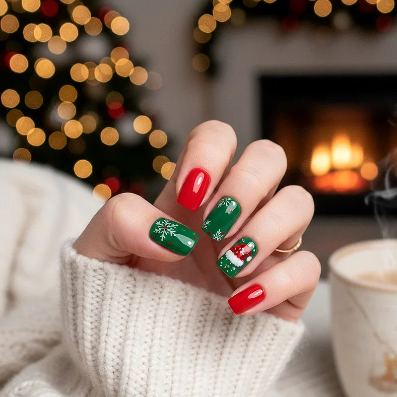 Christmas Short Nail Ideas