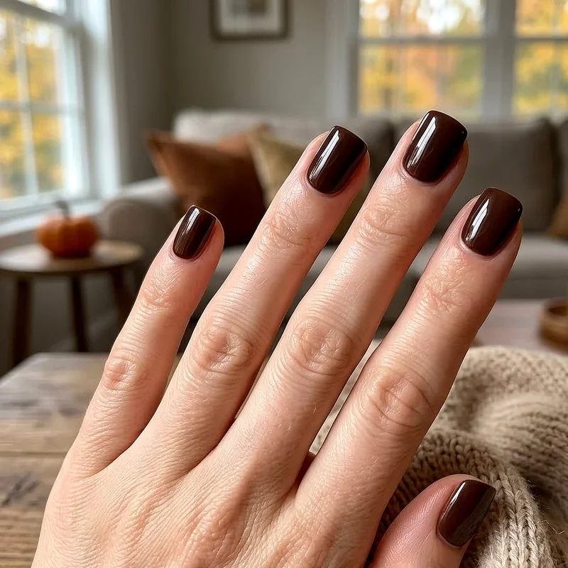 Short Square Fall Nail Ideas
