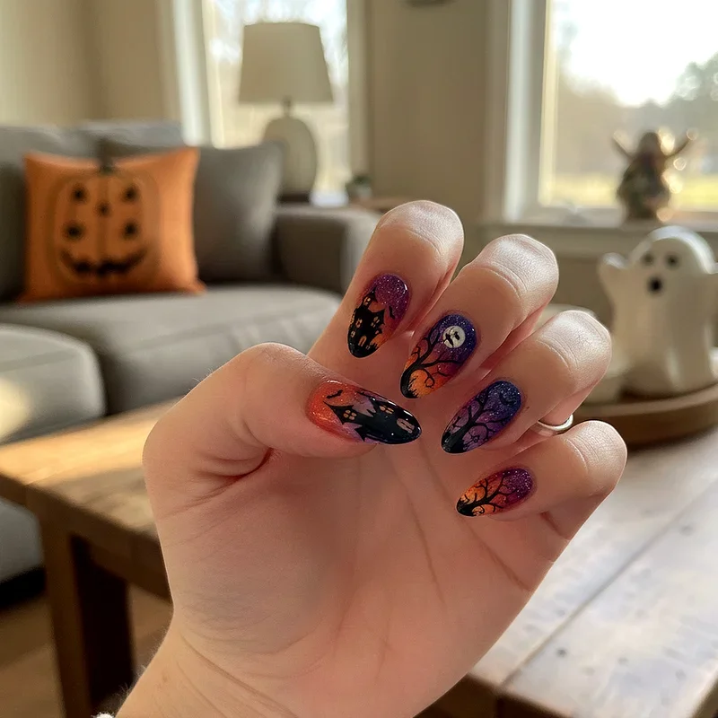 Halloween Dip Nail Ideas