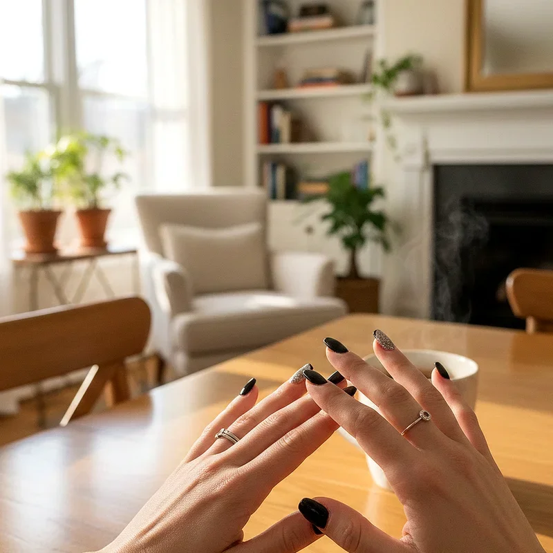 Black French Tip Nail Ideas