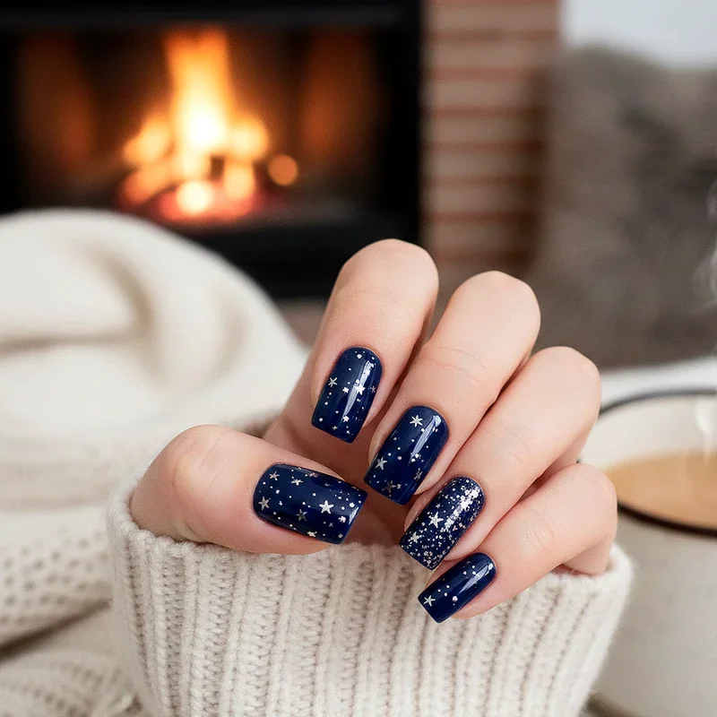 Blue Winter Nail Ideas