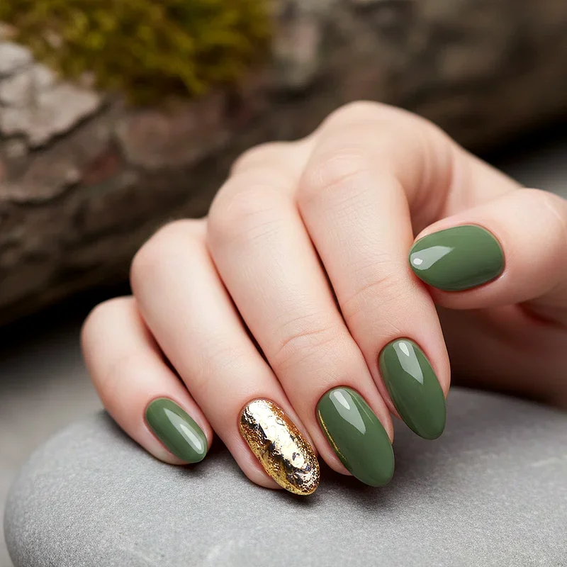 Army Green Nail Ideas