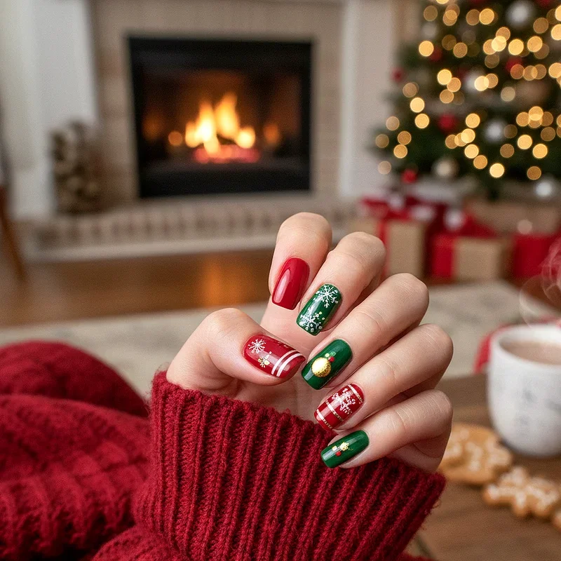 Christmas Short Nail Ideas
