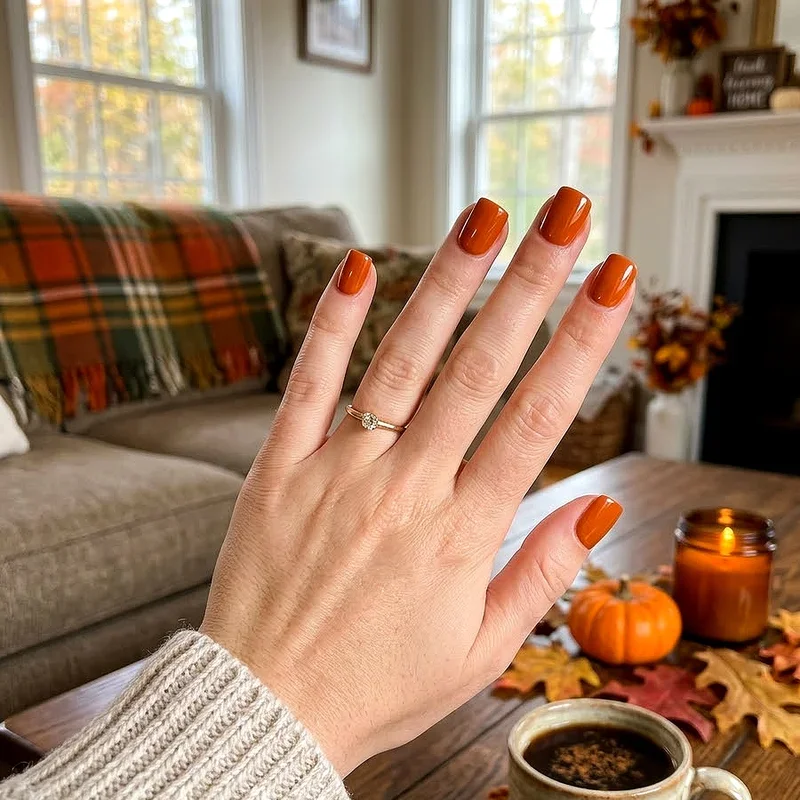 Short Square Fall Nail Ideas