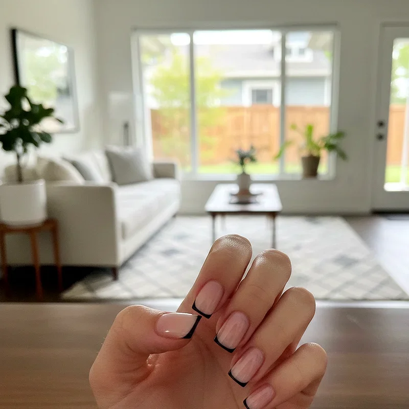 Black French Tip Nail Ideas
