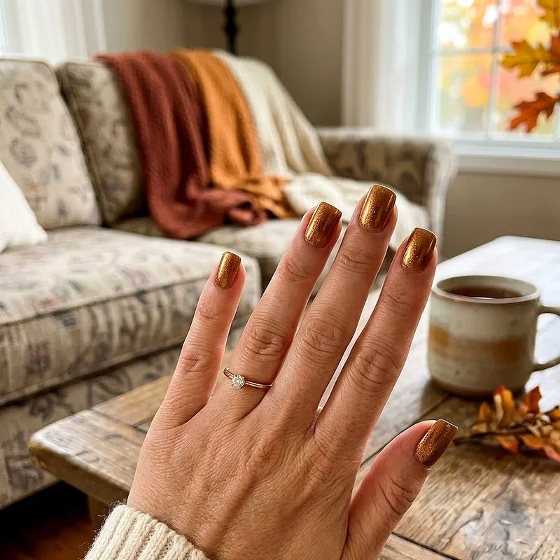 Short Square Fall Nail Ideas