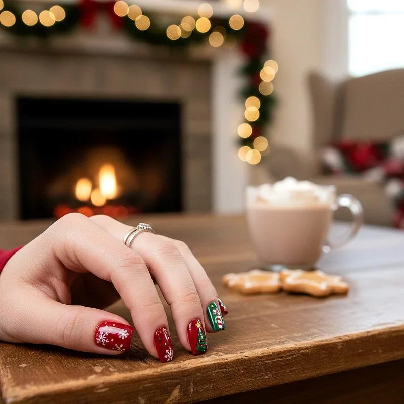 Christmas Short Nail Ideas