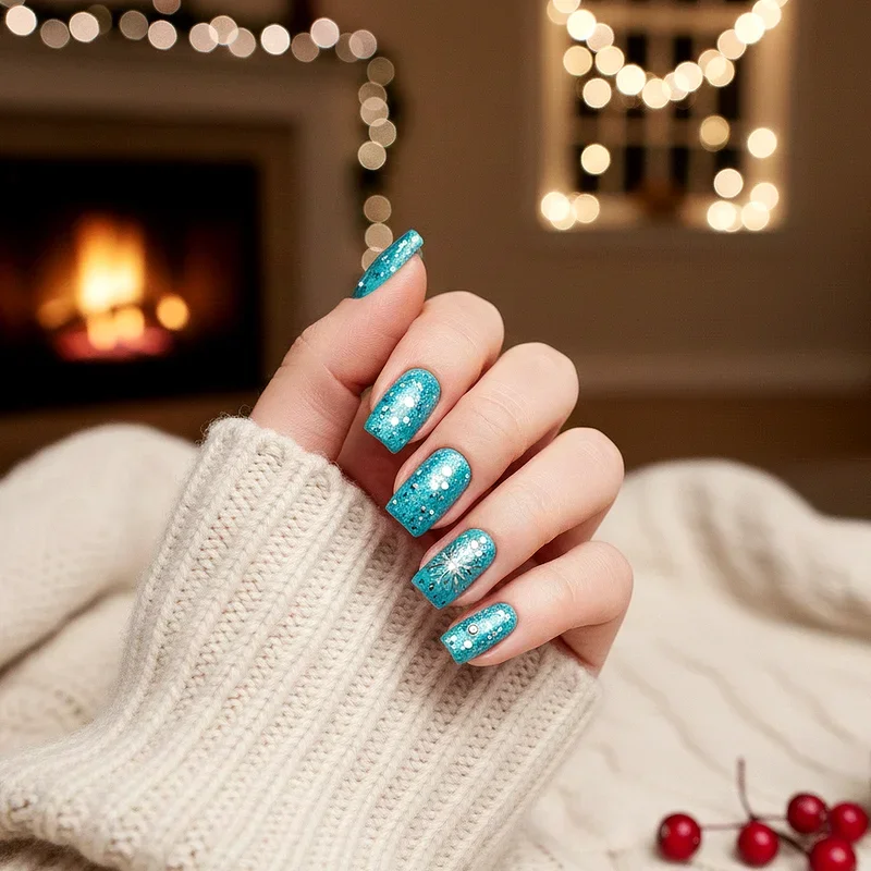 Blue Winter Nail Ideas