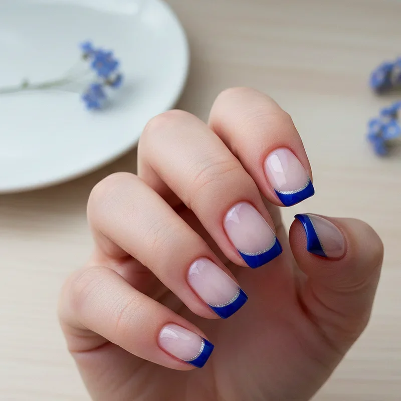 Blue and White Nail Ideas