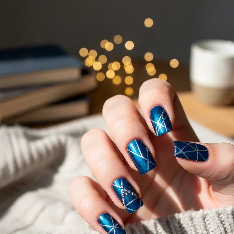 Blue Winter Nail Ideas