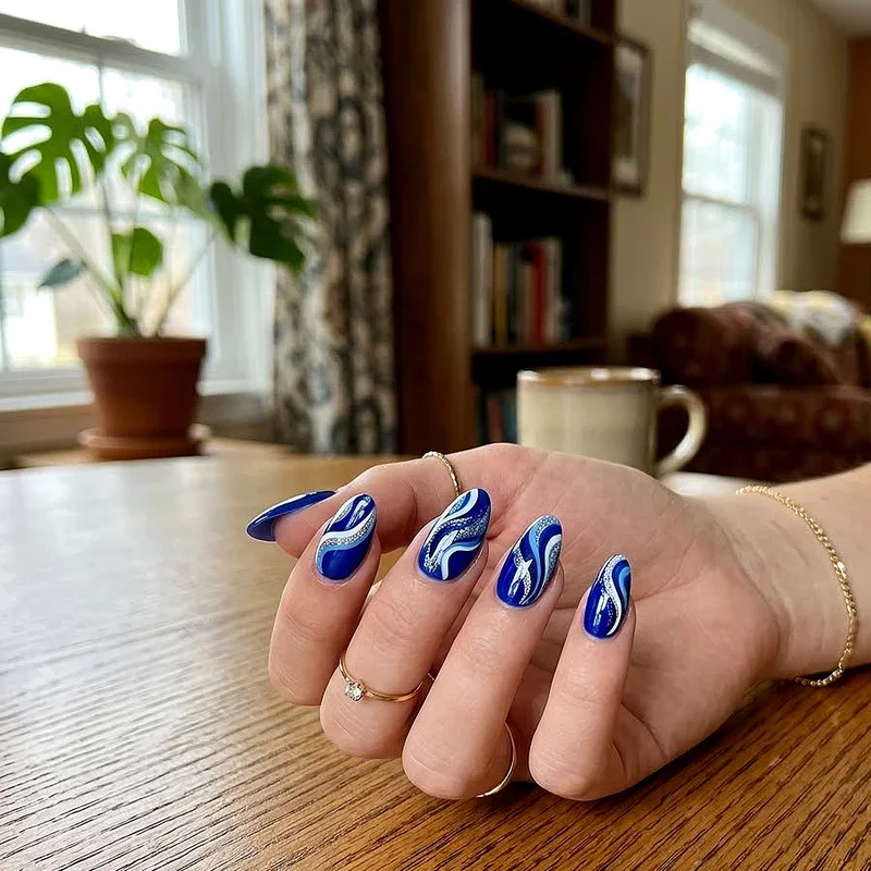 Cobalt Blue Nail Ideas
