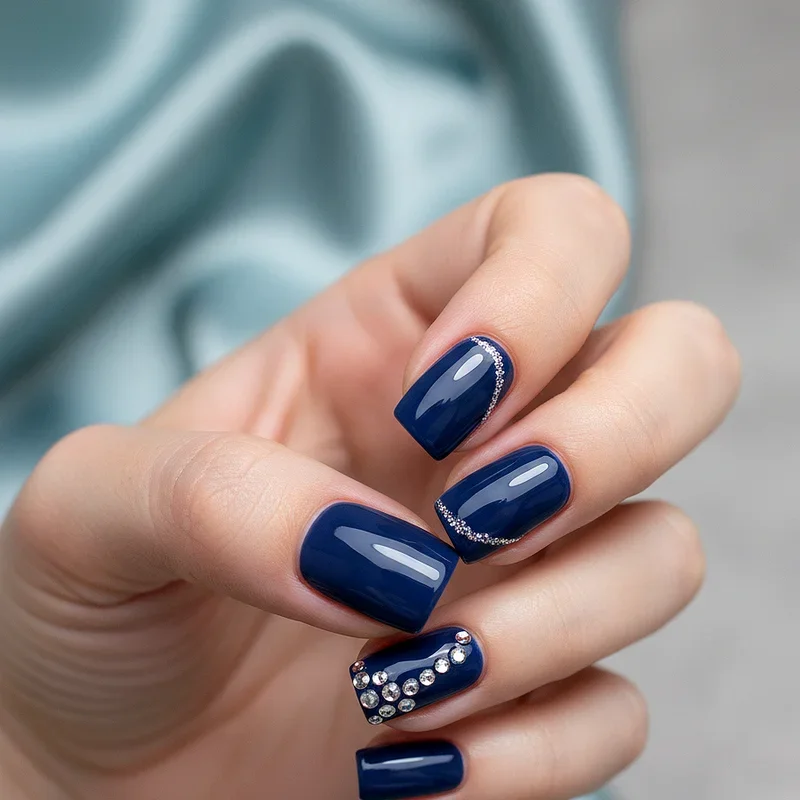 15 Navy Blue Nail Ideas for a Chic and Elegant Look