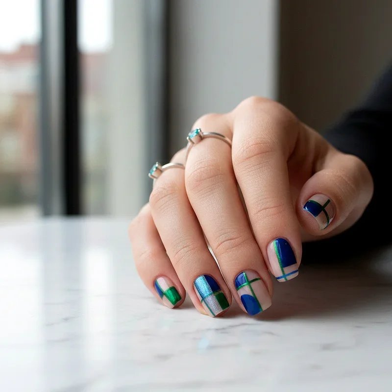 Blue and Green Nail Ideas