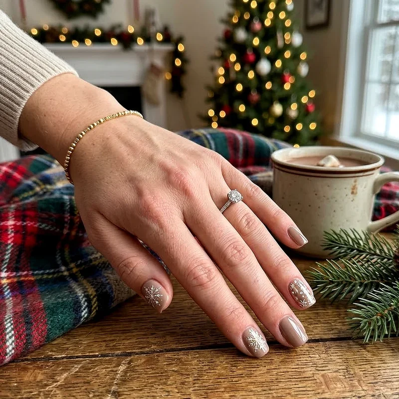 Preppy Christmas Nail Ideas