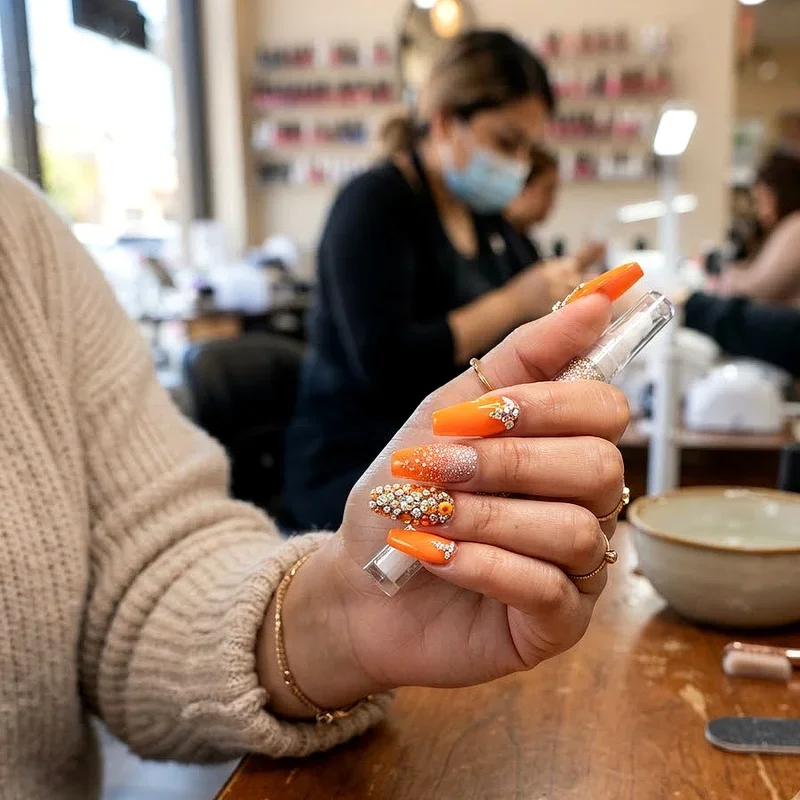 Bright Orange Nail Ideas