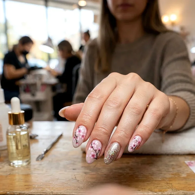 Cherry Blossom Nail Design Ideas