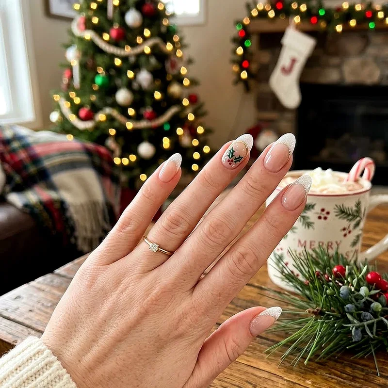 Preppy Christmas Nail Ideas