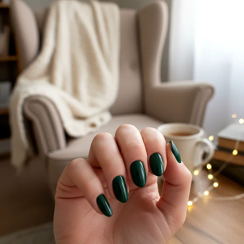 15 Dark Green Nail Ideas That Elevate Elegant Nail Looks