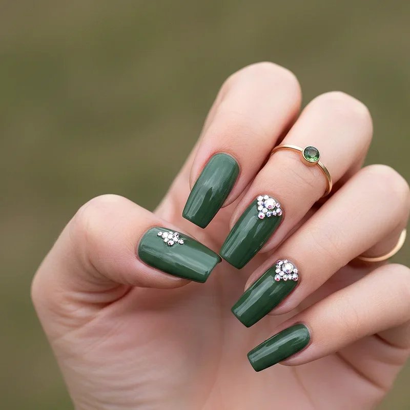 Army Green Nail Ideas