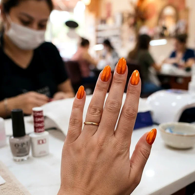 Bright Orange Nail Ideas