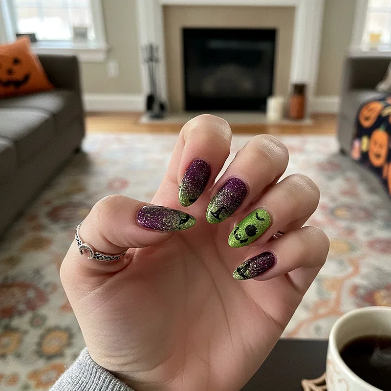 Halloween Dip Nail Ideas