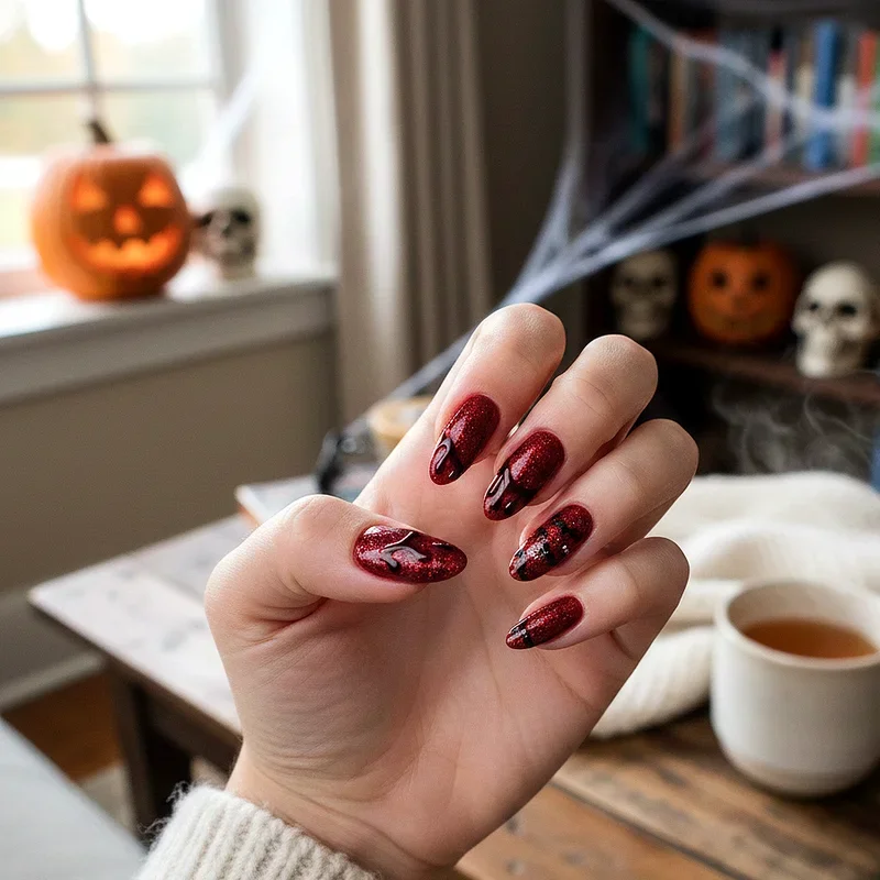 Halloween Dip Nail Ideas