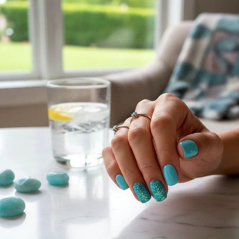Aquamarine Nail Ideas