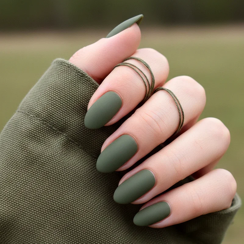 15 Army Green Nail Ideas for a Chic and Trendy Manicure