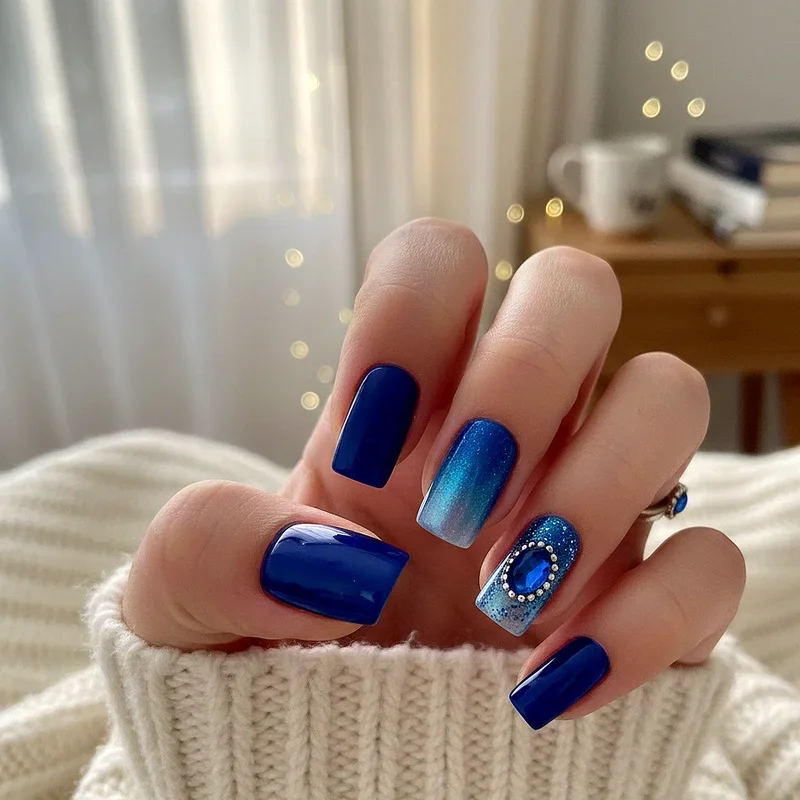 Blue Winter Nail Ideas