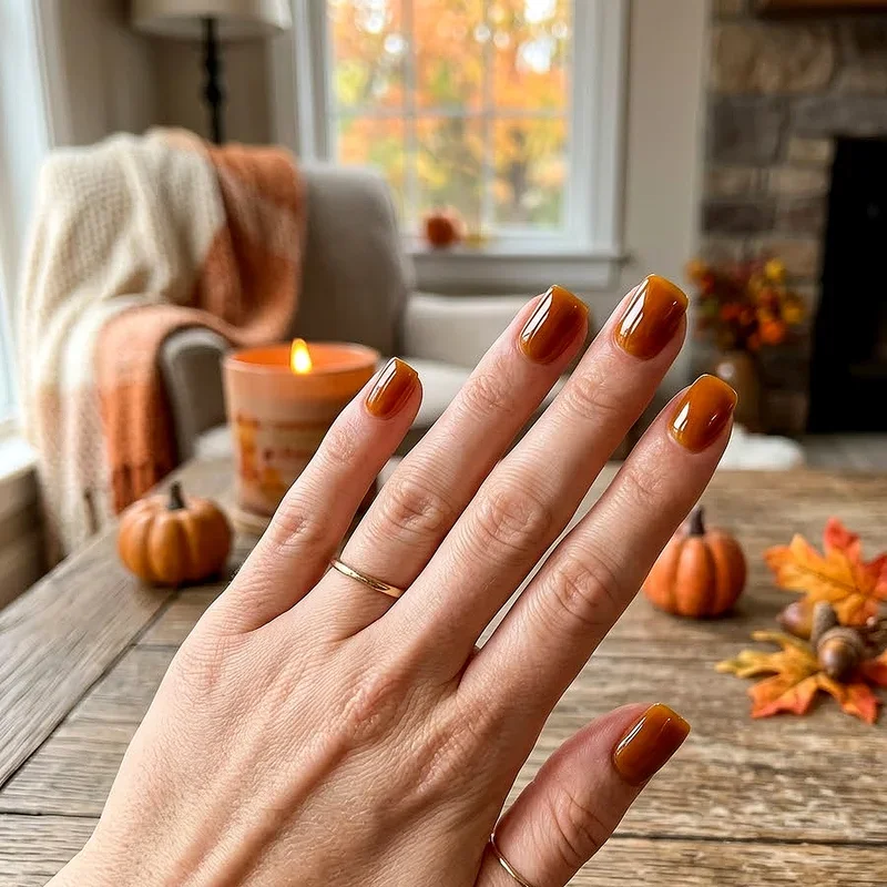 Short Square Fall Nail Ideas