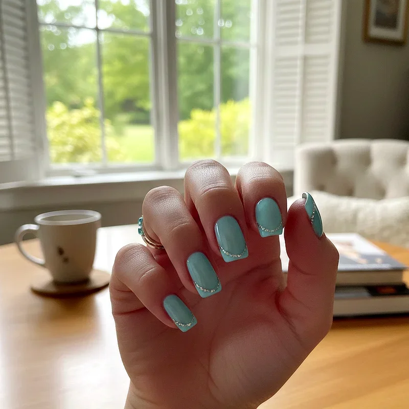 Aquamarine Nail Ideas