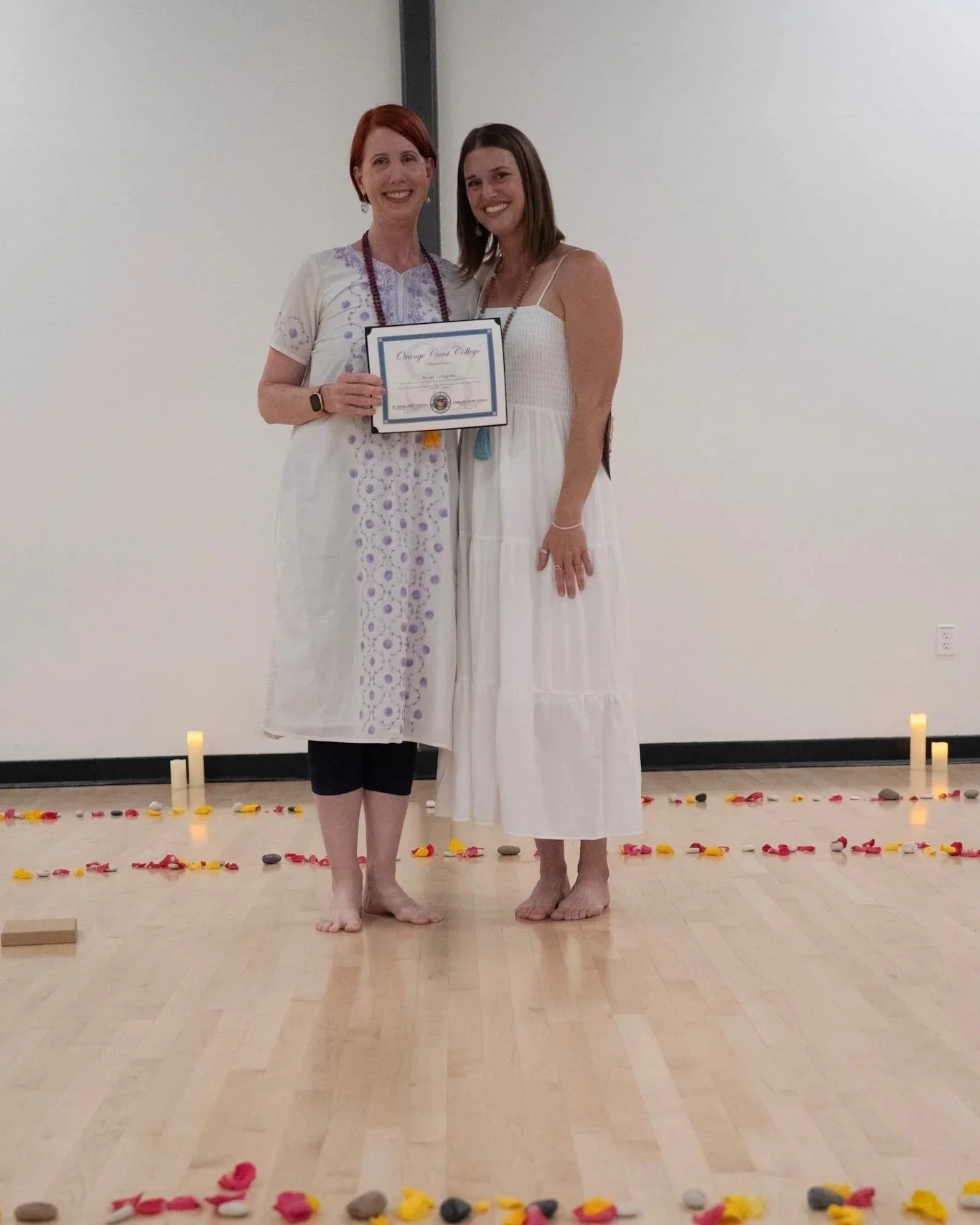 June 2025 - 200-hr yoga teacher training graduation ceremony with Ashley McKeachie at Orange Coast College