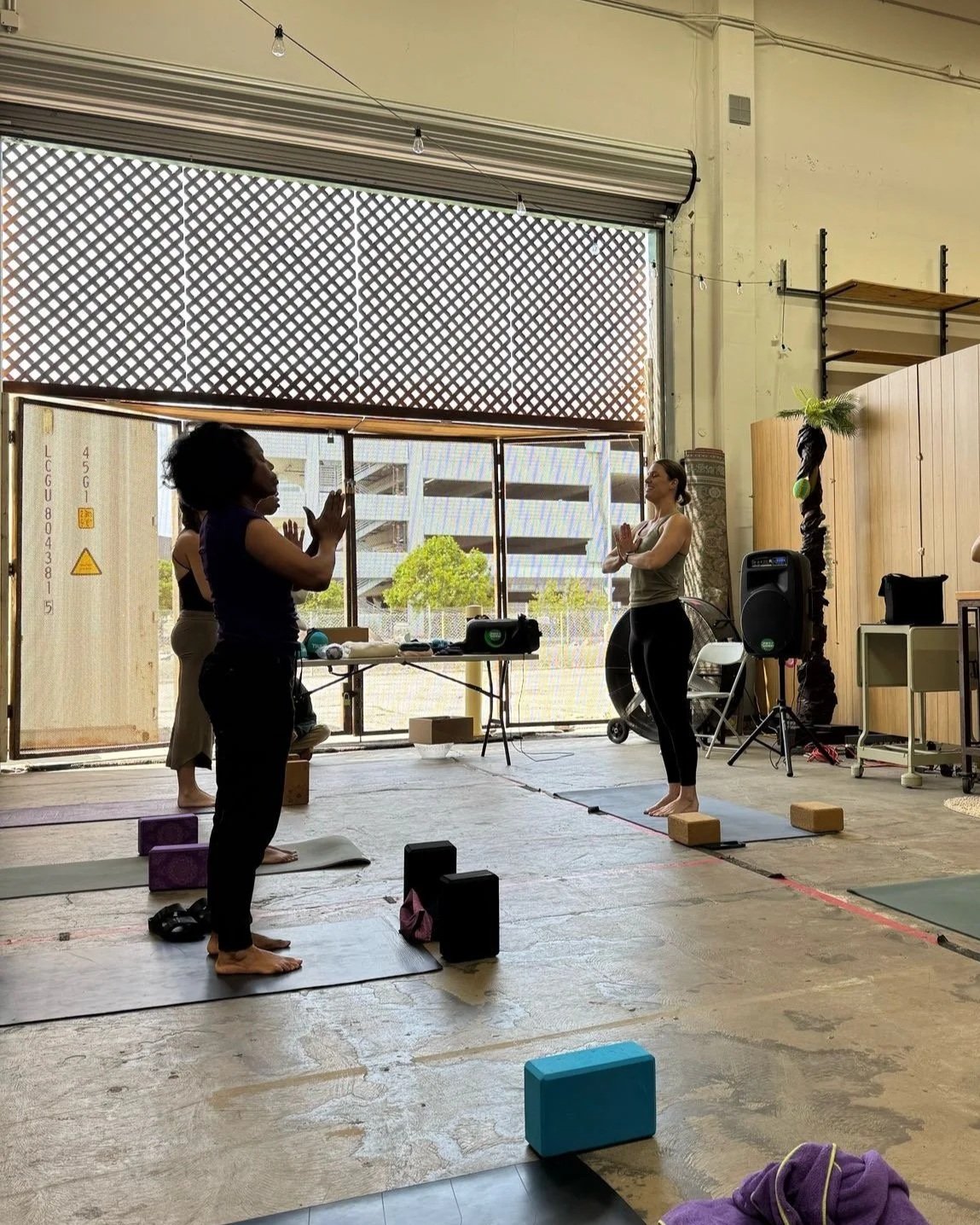 March 2025 - community yoga class at Sports Basement