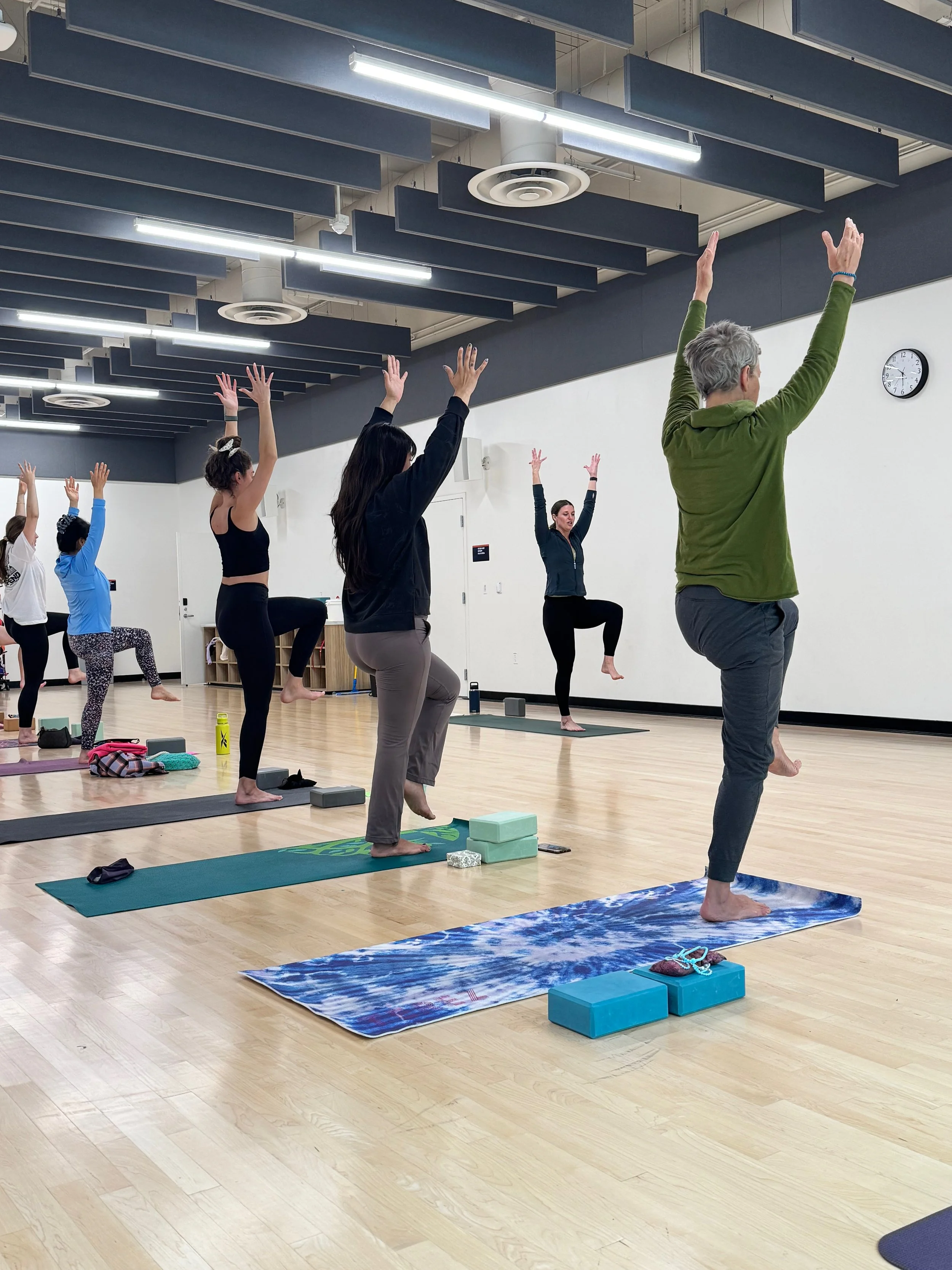 April 2025 - teaching hatha yoga level 2 at Orange Coast College