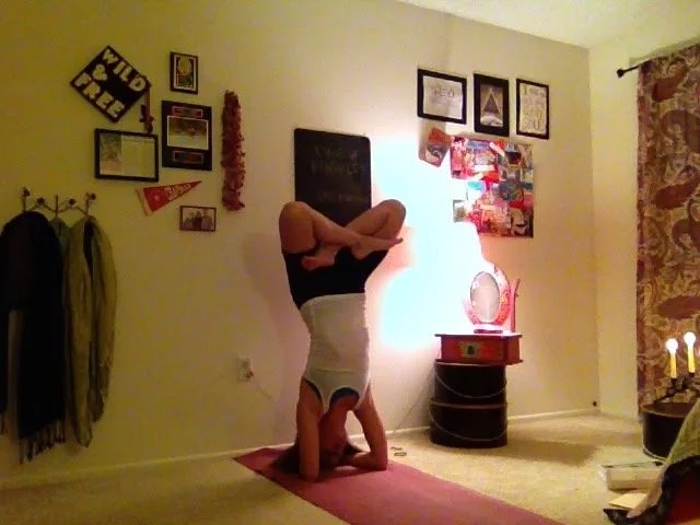December 2012 - headstand with lotus feet