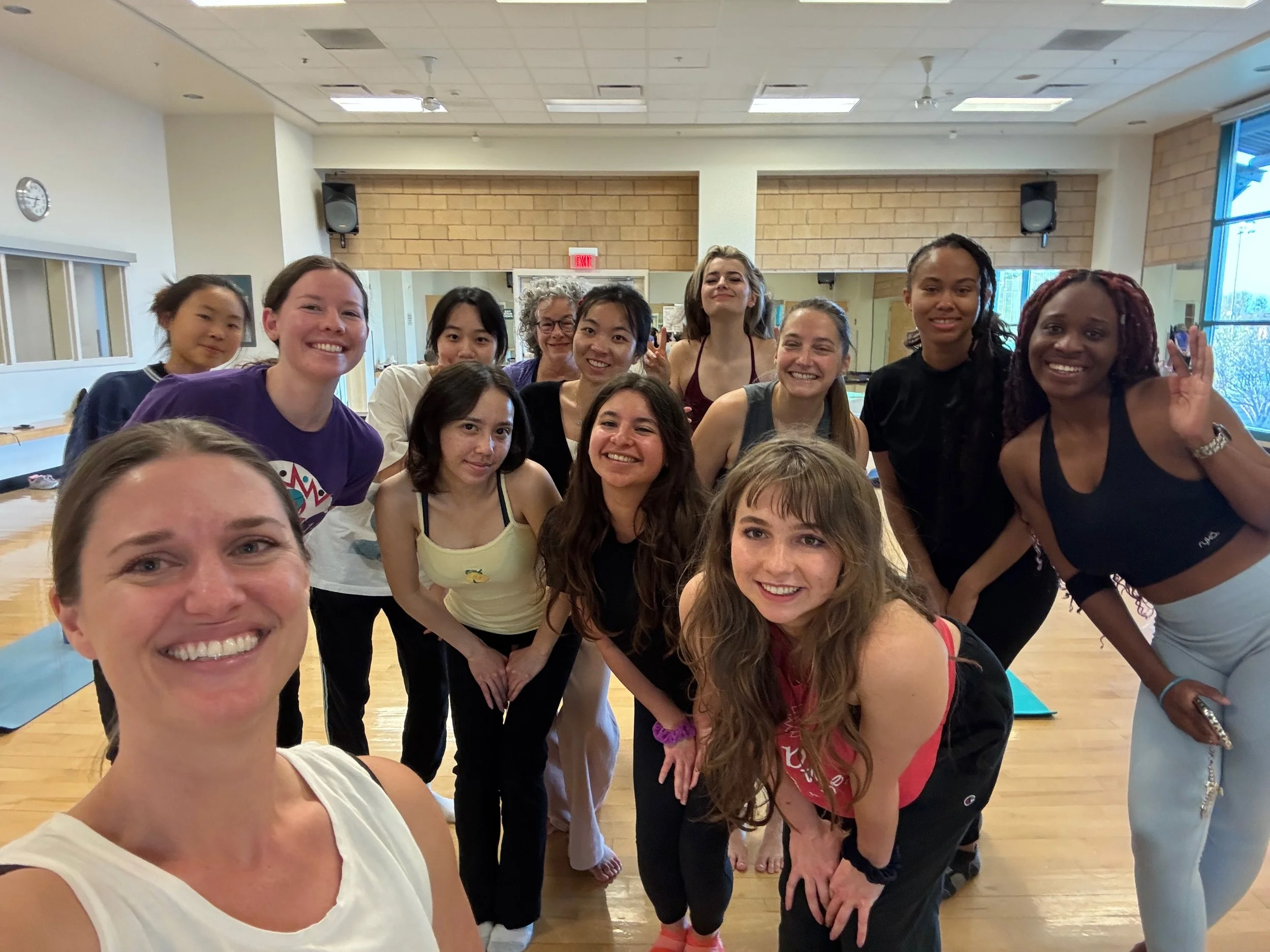 April 2025 - teaching vinyasa yoga at UCI Campus Recreation