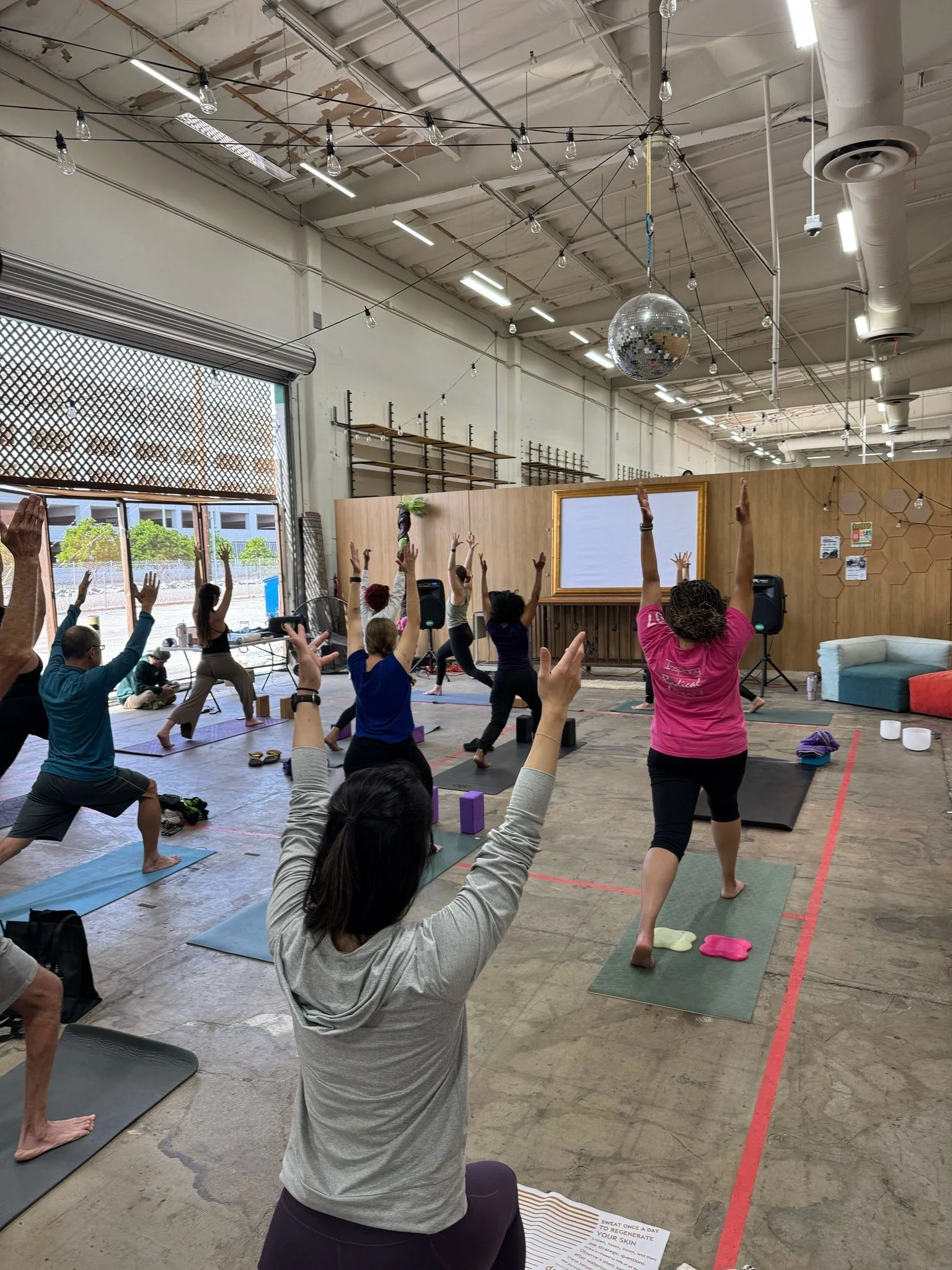 March 2025 - community yoga class at Sports Basement