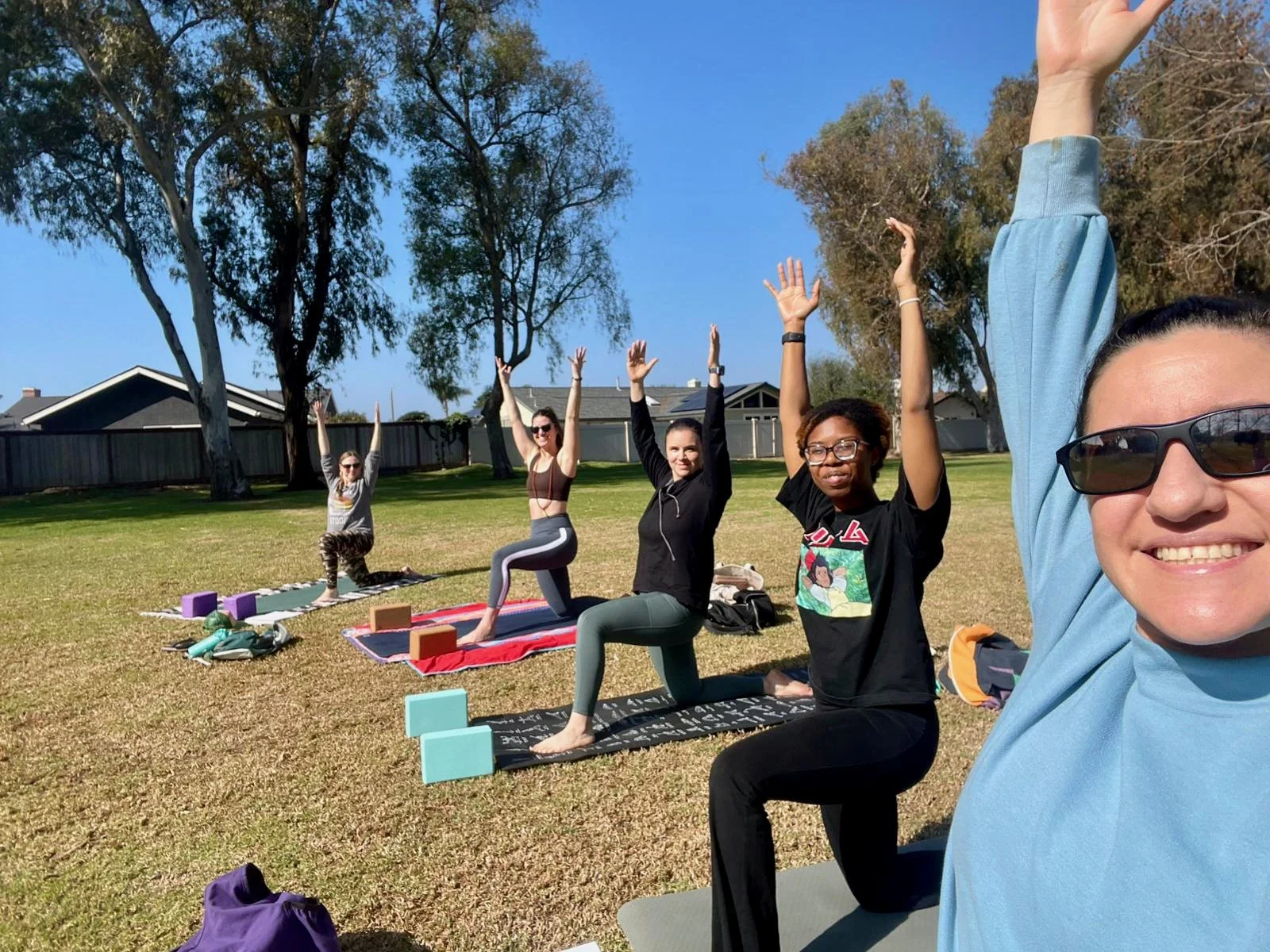 February 2025 - park practice during my 200-hr yoga teacher training