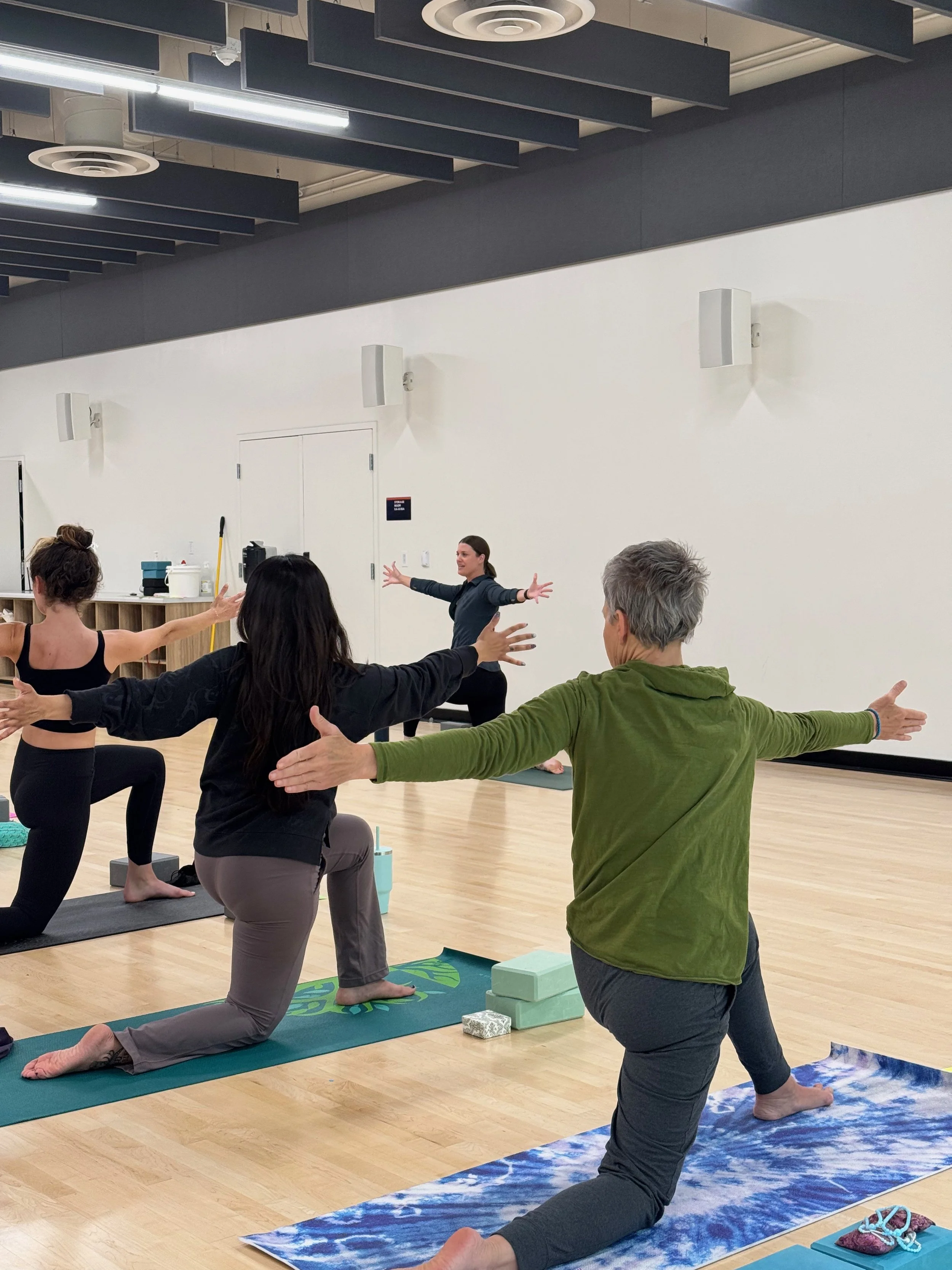 April 2025 - teaching hatha yoga level 2 at Orange Coast College