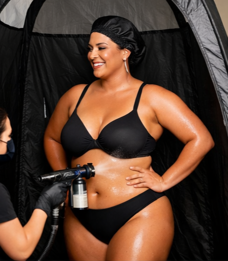 Curvy Bride for mobile spray tan
