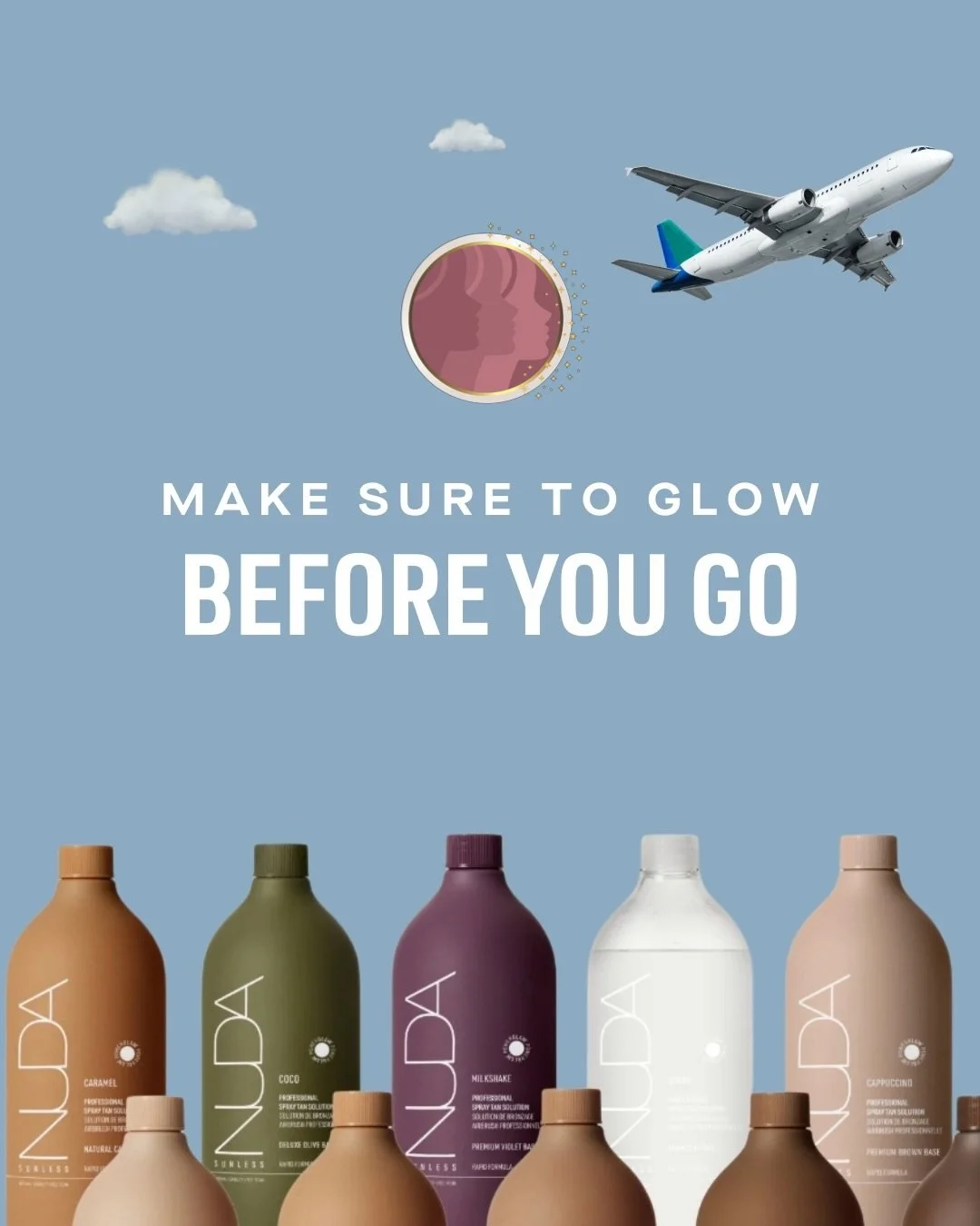 Your trip is booked&hellip; but is your glow? 👀🌴

Get EVERYTHING you need for a flawless, long-lasting tan before and during your vacation 🤎

✨ PRO TIP: The secret to the PERFECT tan starts with your prep&hellip;

Our NUDA Dew Collection Travel Ki