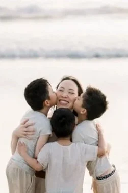 Sarah Yeung and her 3 sons
