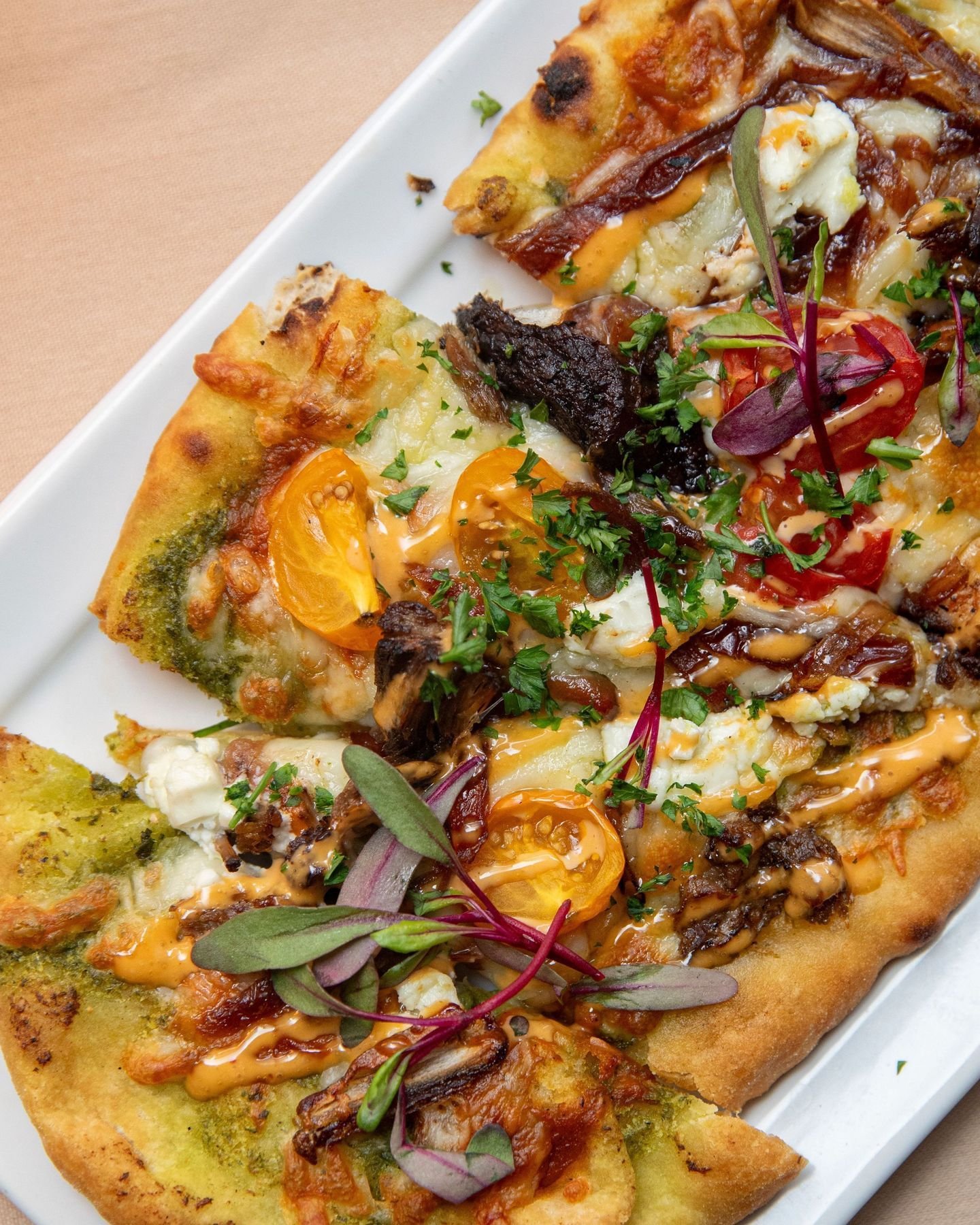 Desert Moon does flatbread differently.
Wood-fired, perfectly crisped, layered with bold flavor and that just-right finish.
It&rsquo;s the kind of bite you order for the table&hellip; and secretly don&rsquo;t want to share. 🌙✨Join us tonight.

#dese