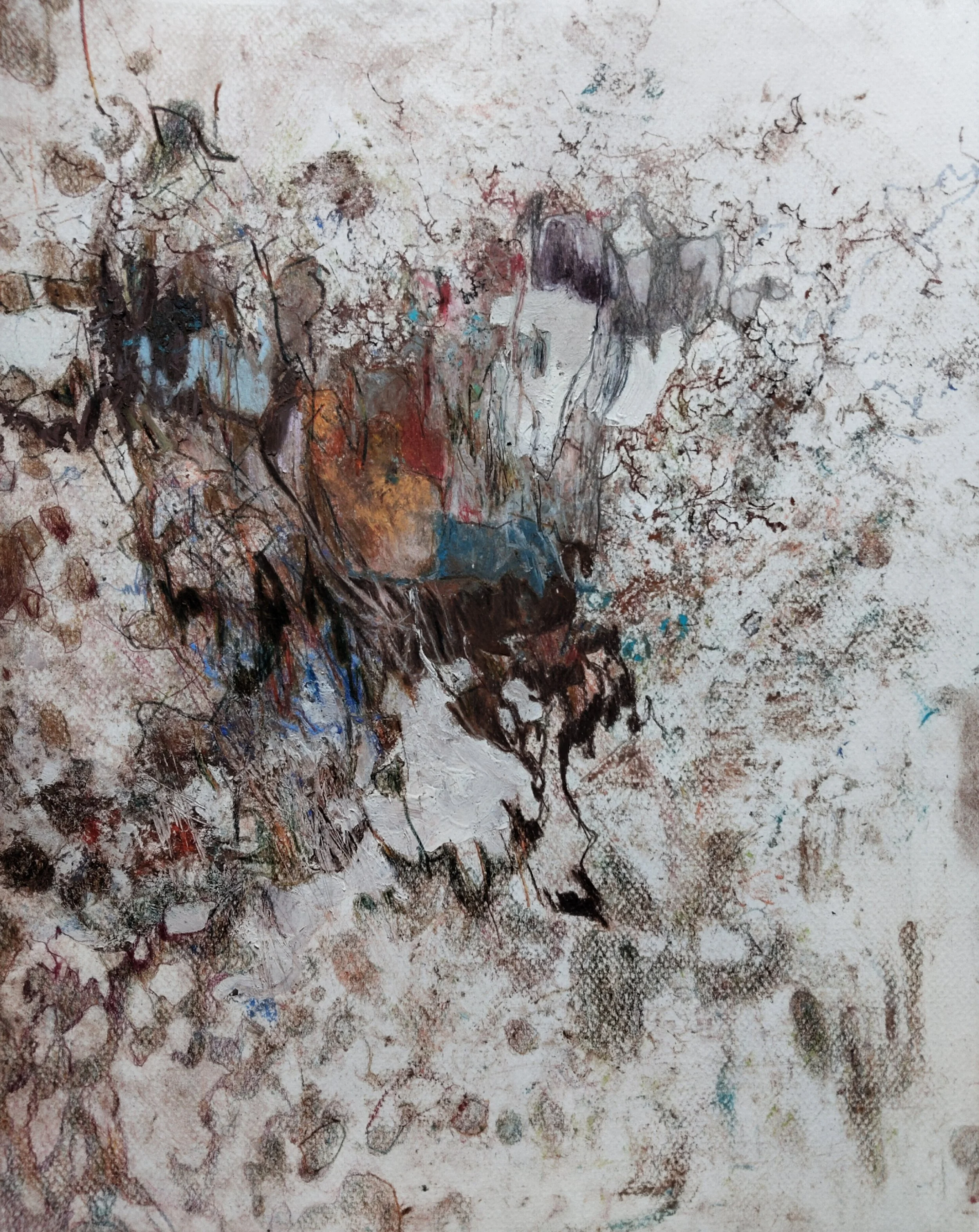 Untitled. Oil pastels and pencils on paper, 31x40cm